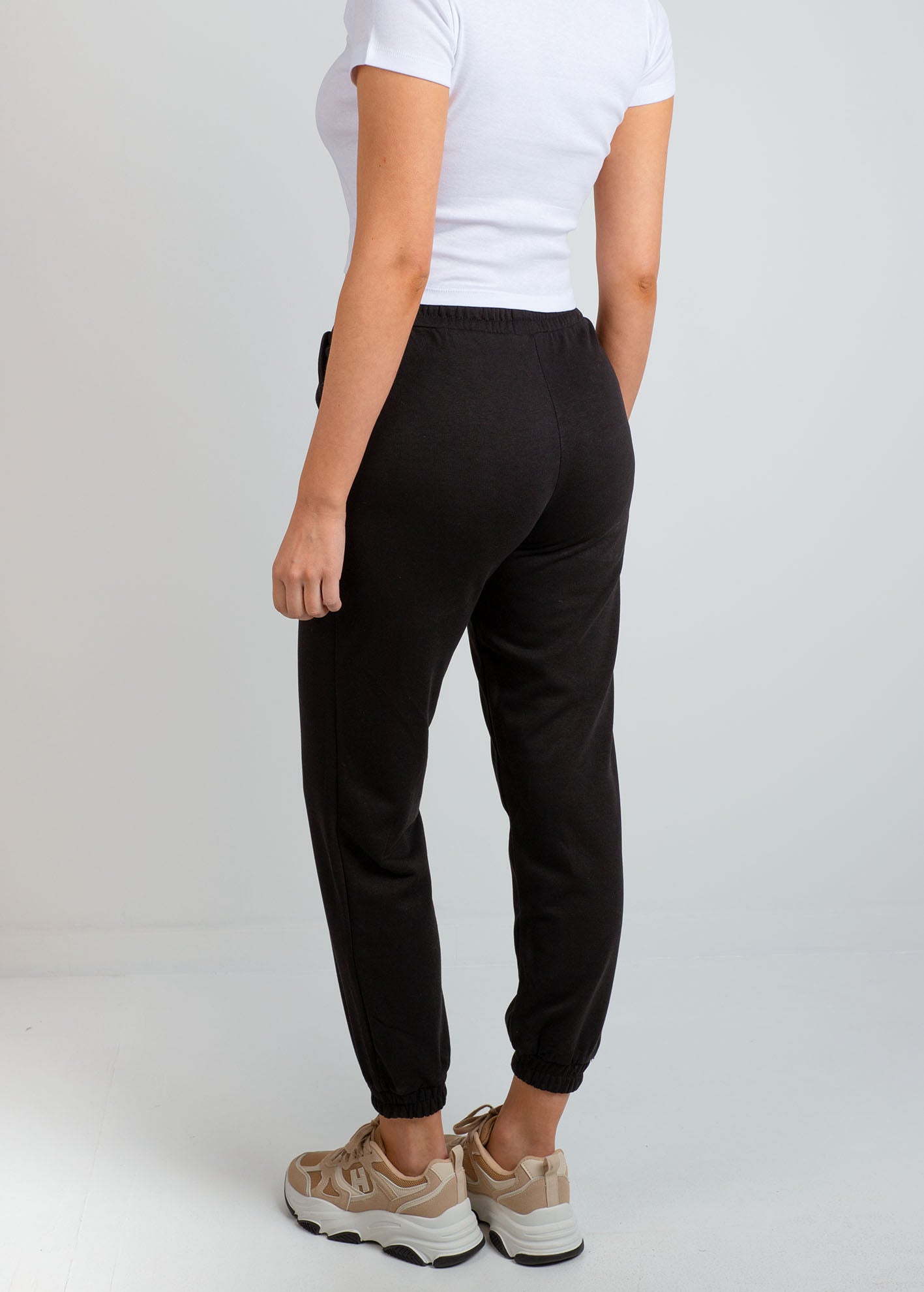 Γυναικείο παντελόνι φόρμας jogger basic-BLACK