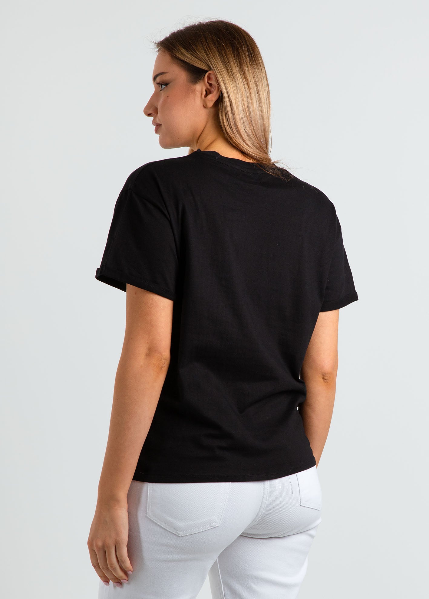 Γυναικείο t-shirt basic κοντομάνικο 'Vana'-black