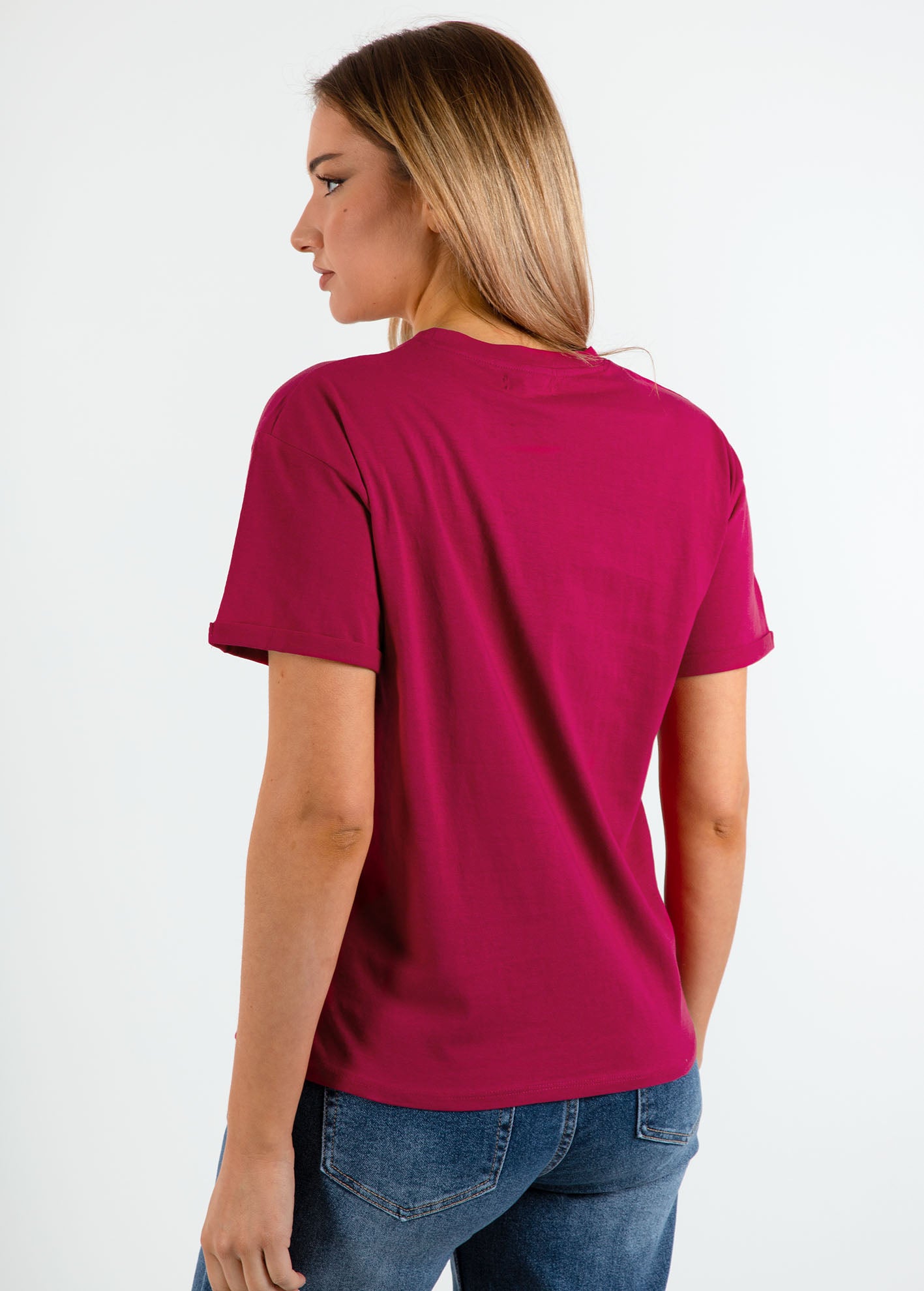 Γυναικείο t-shirt basic κοντομάνικο 'Vana'-cherry