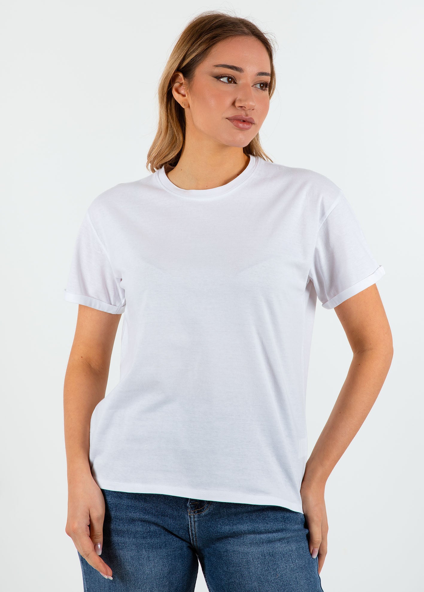 Γυναικείο t-shirt basic κοντομάνικο 'Vana'-white