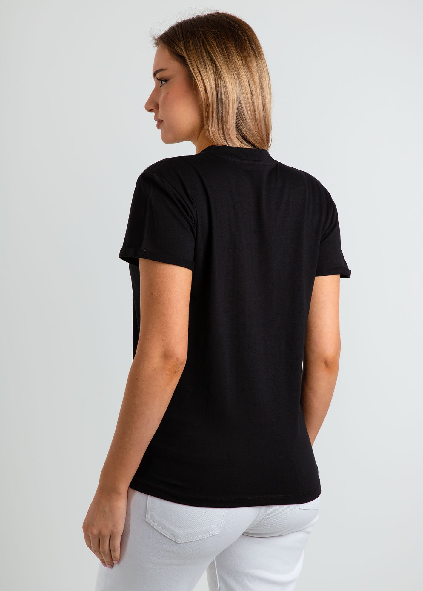 Γυναικείο basic t-shirt V 'Latina'-BLACK