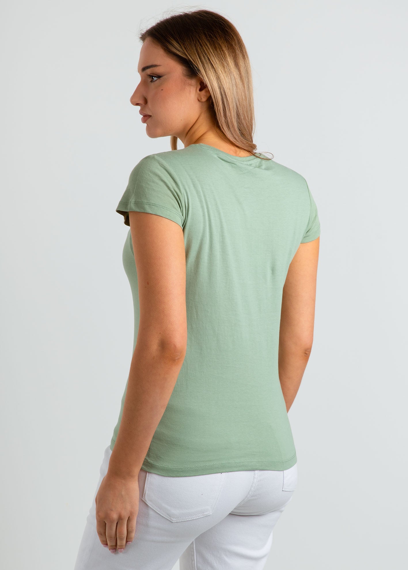 Γυναικείο t-shirt με τύπωμα 'Be your priority'-MINT