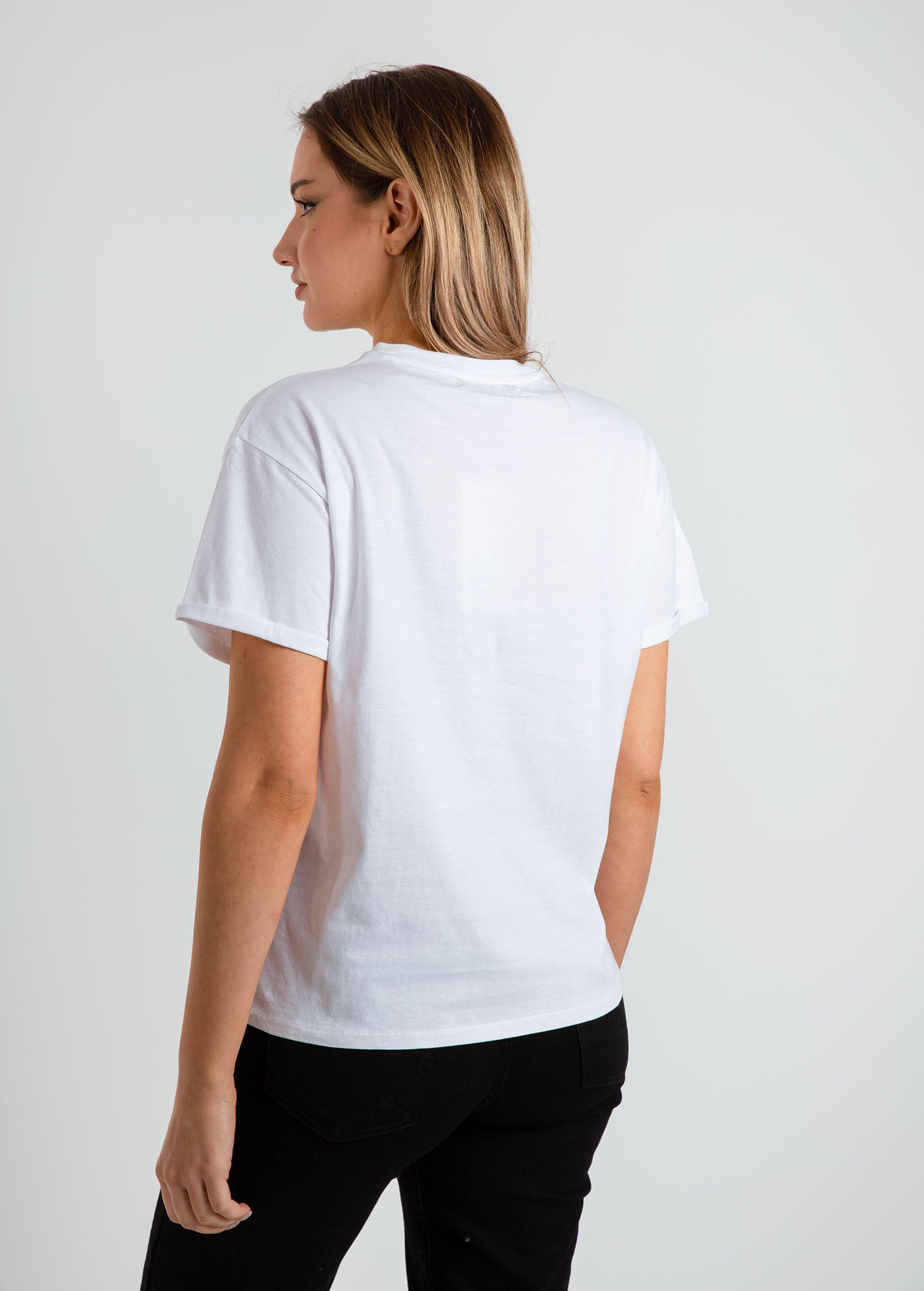 Γυναικείο t-shirt με τύπωμα 'Can & will'-WHITE