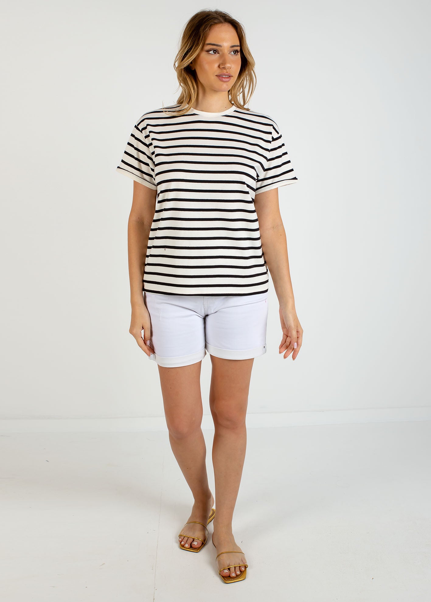 Γυναικεία μπλούζα ριγέ loose fit