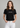 Γυναικεία μπλούζα βαμβακερή fitted με τύπωμα 'Mon Cheri'-BLACK