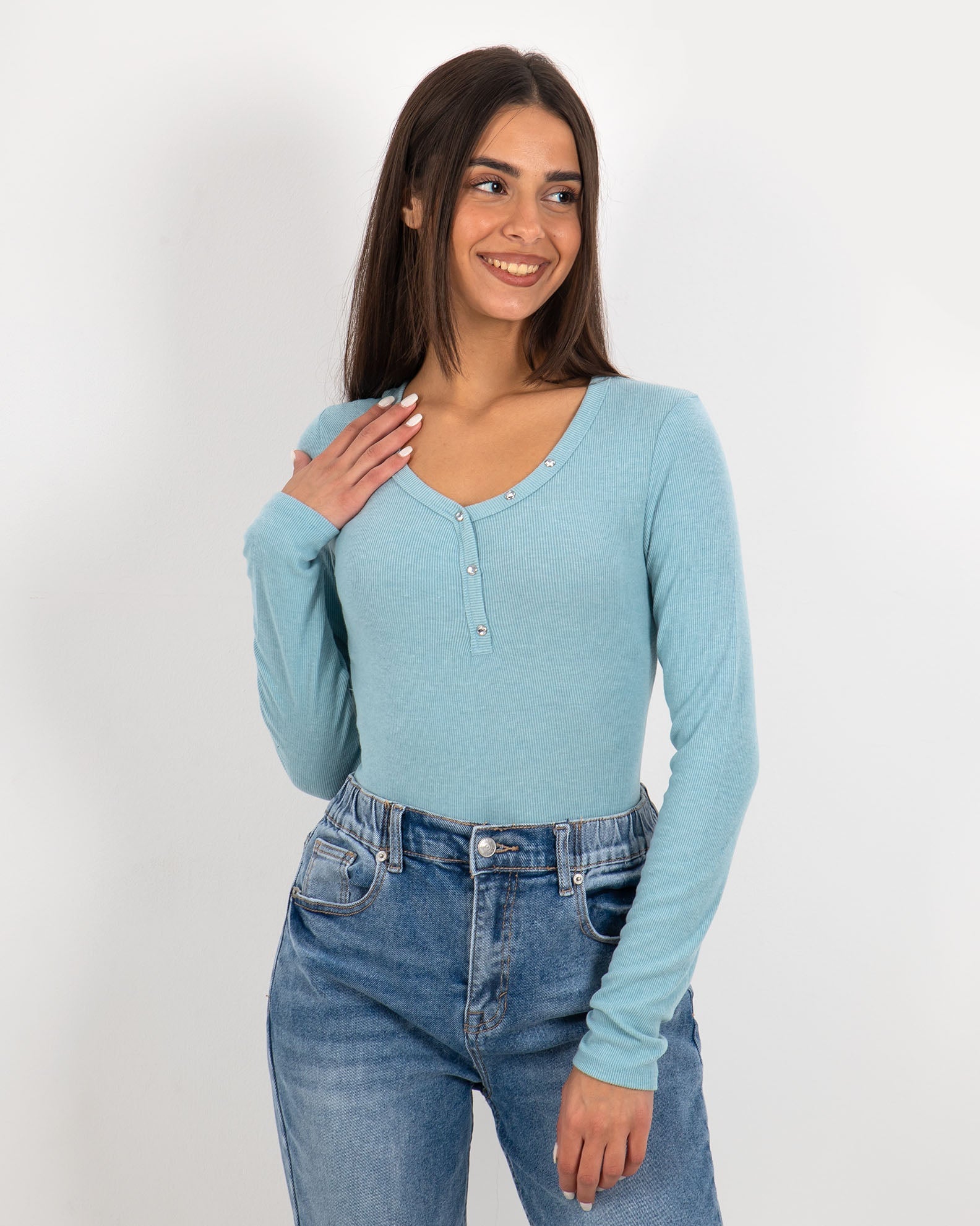 Women's Rip 'Tula' Blouse-ice blue marl