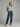 Γυναικείο παντελόνι όψη ντένιμ 'La44ura'-denim blue