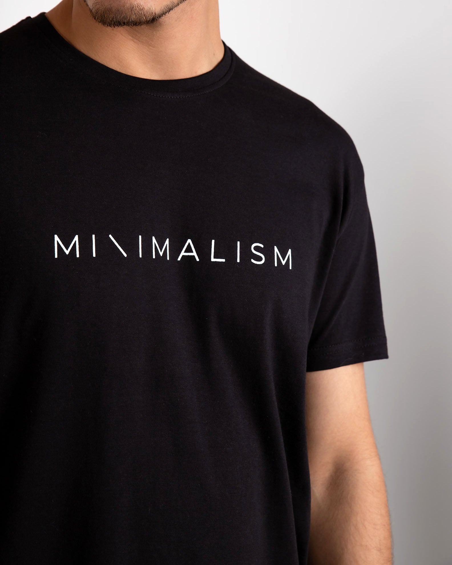 Men's short-sleeved shirt 'Minimalism'-BLACK