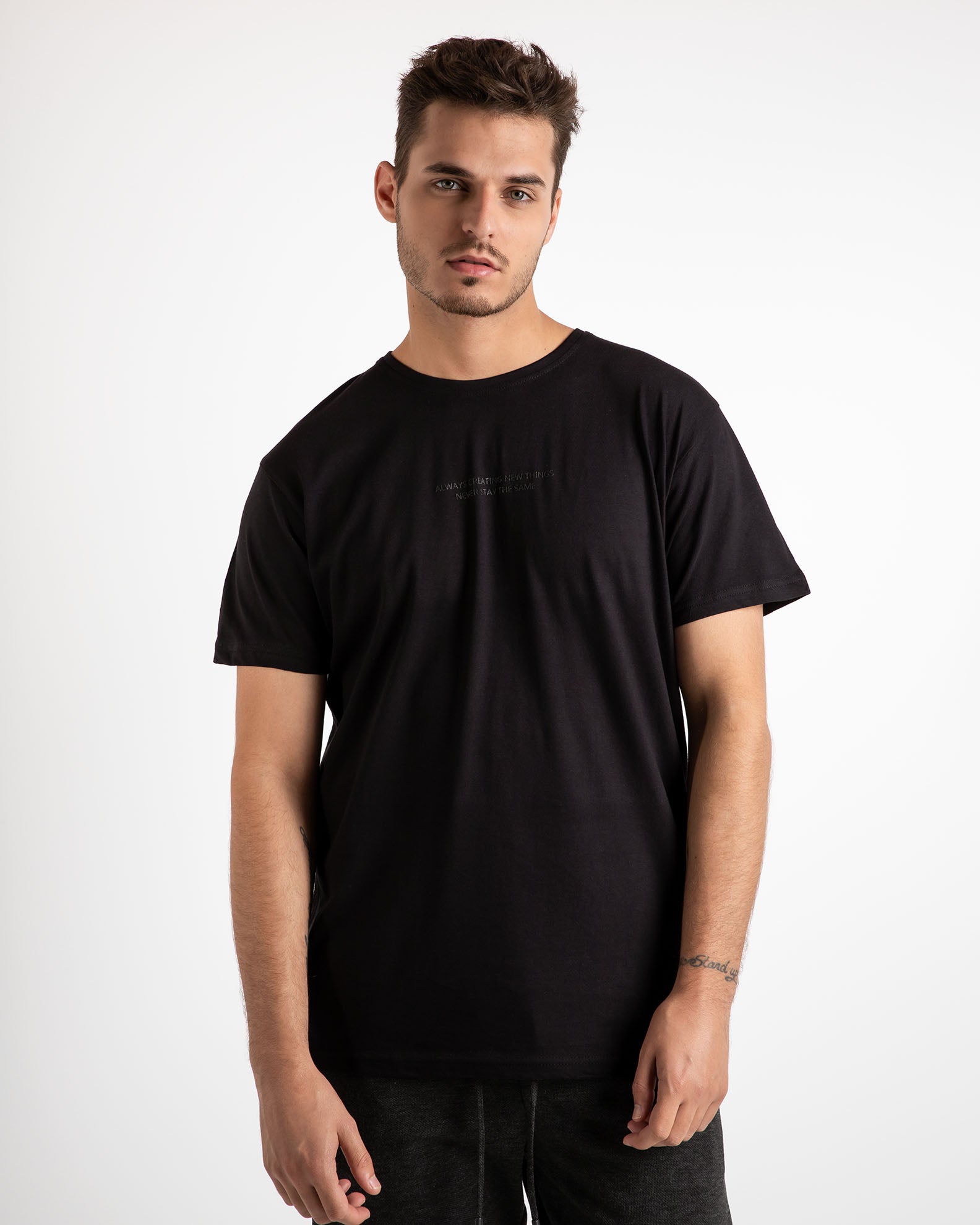 Men's short-sleeved shirt 'Always'-BLACK