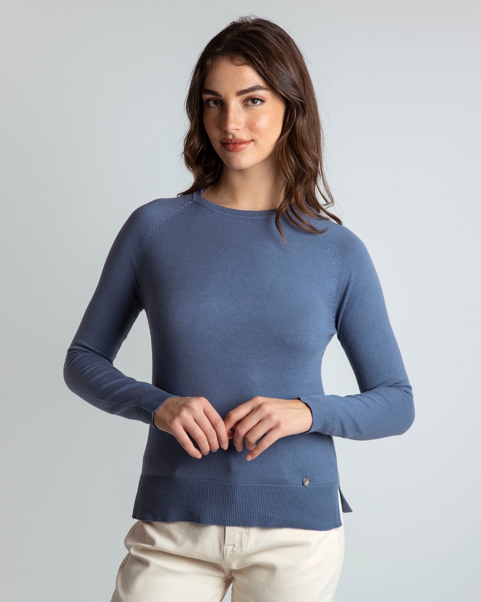 Women's light knitted blouse 'Scarlet'-BLUE LIGHT