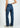 Γυναικείο παντελόνι denim με στρας wide leg 'Strass'-BLUE DENIM