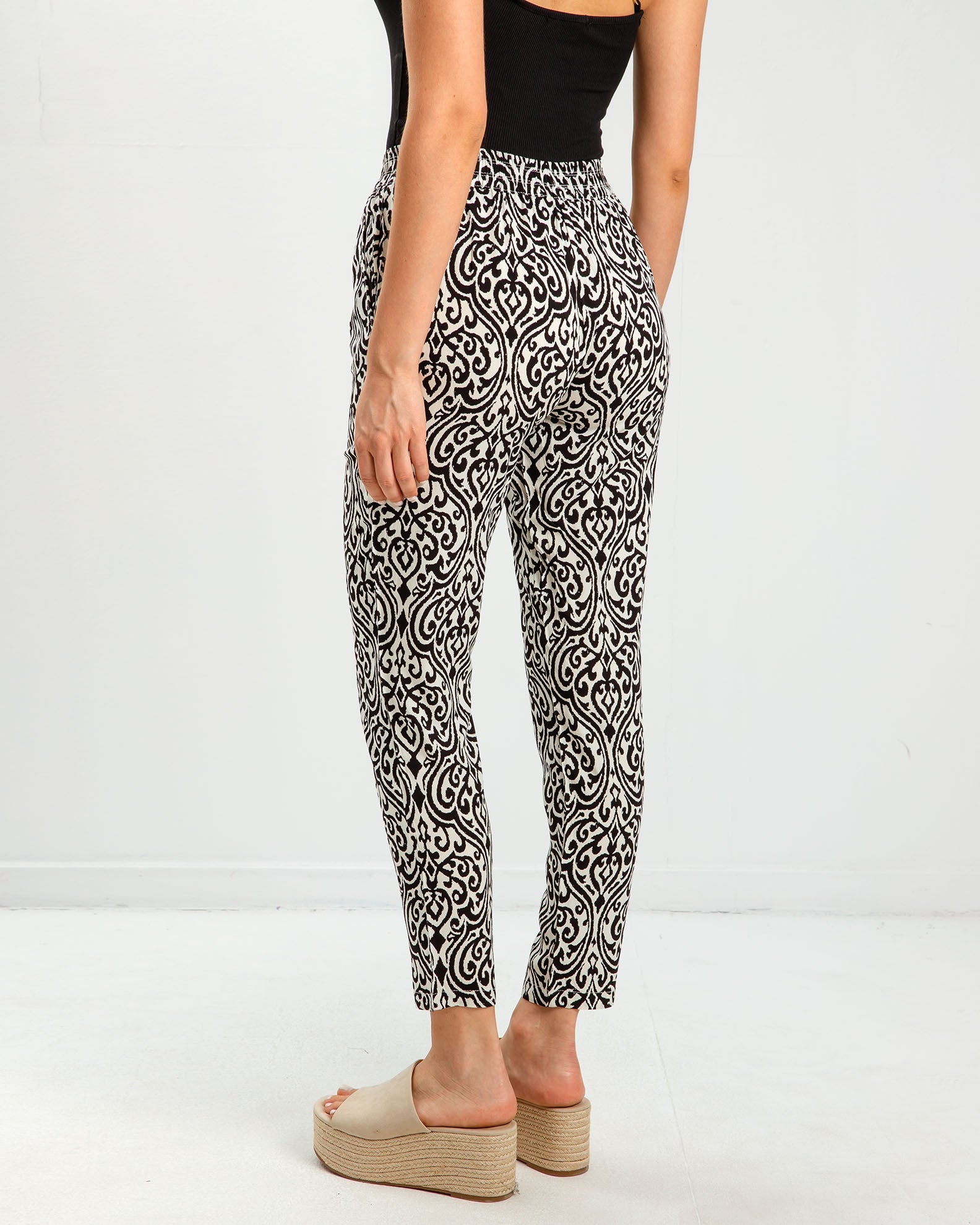 Women's Printed Pants 'Ri44cky'-offwhite div